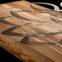 Wallity Lotus Escultura de pared Negro y Nogal